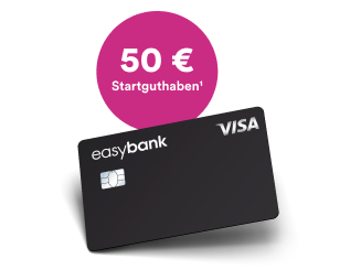 easybank Visa 50 Euro Startguthaben