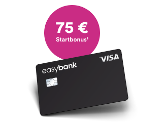 easybank Kreditkarte mit 75 Euro Startbonus