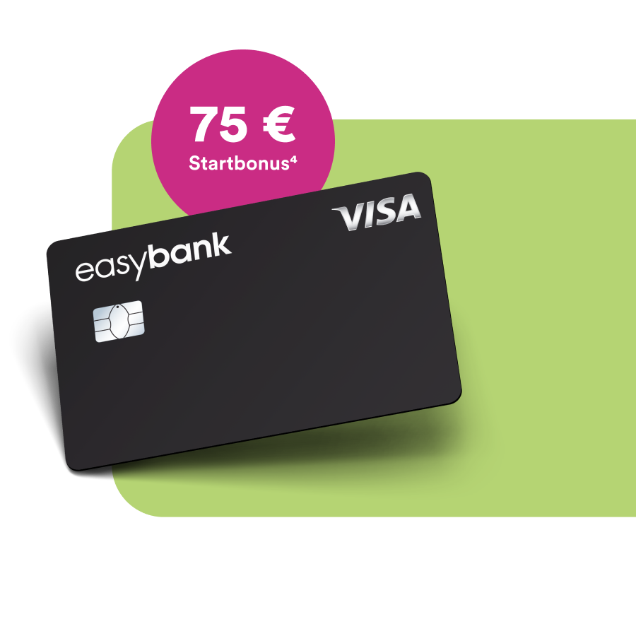 easybank Kreditkarte mit 75 Euro Startbonus